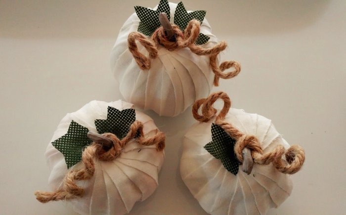 decorative fabric covered craft pumpkins