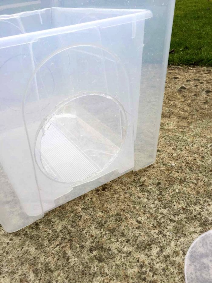 making DIY feral cat shelter