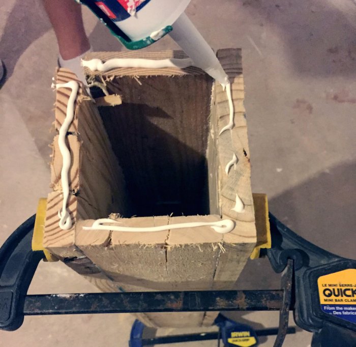 making DIY floating shelf