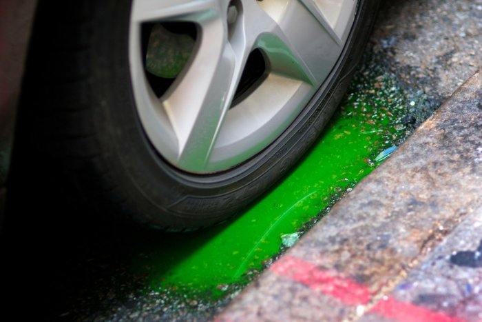 Antifreeze leak