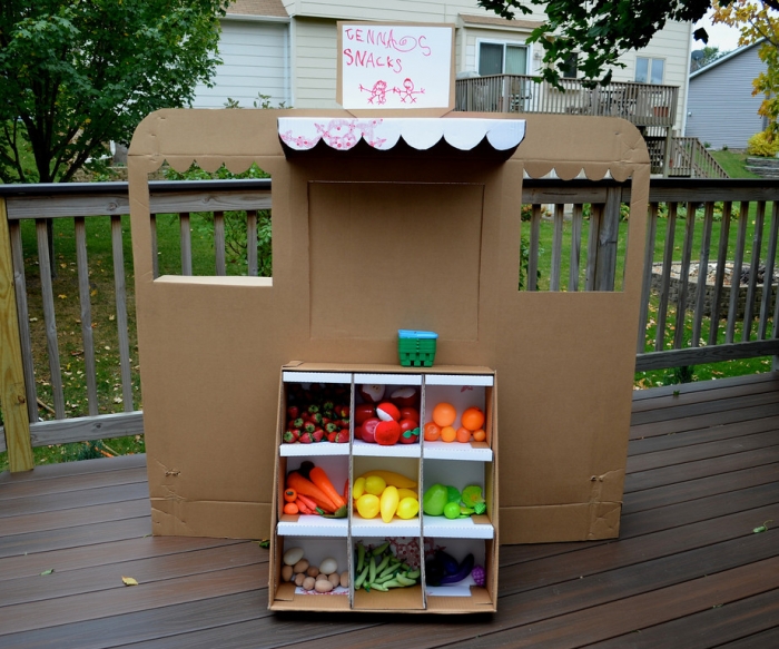 cardboard box grocery store