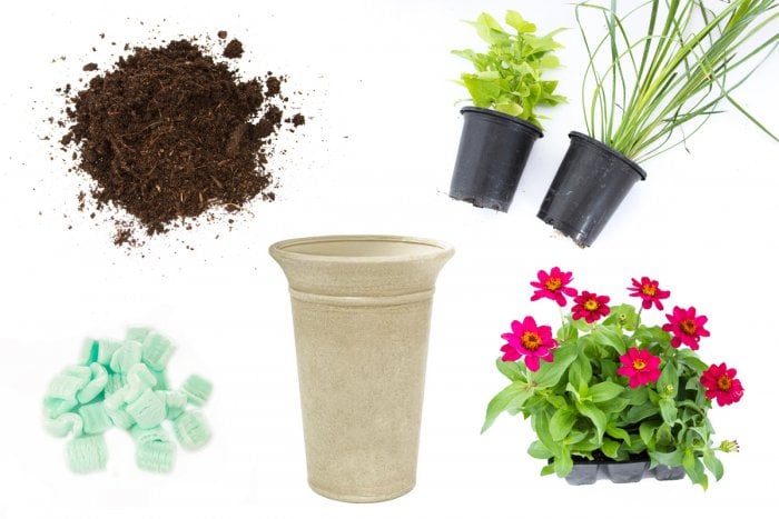 supplies needed for planting in large planters