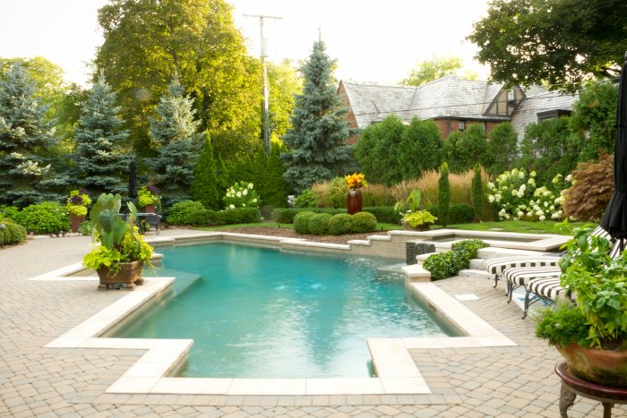 A backyard pool