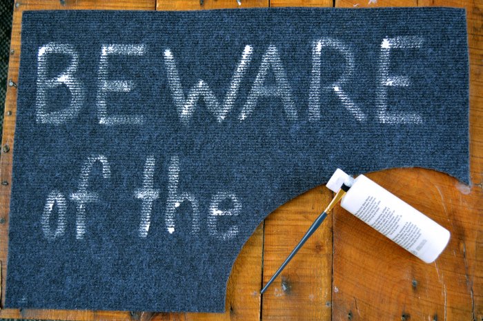 painting DIY doormat