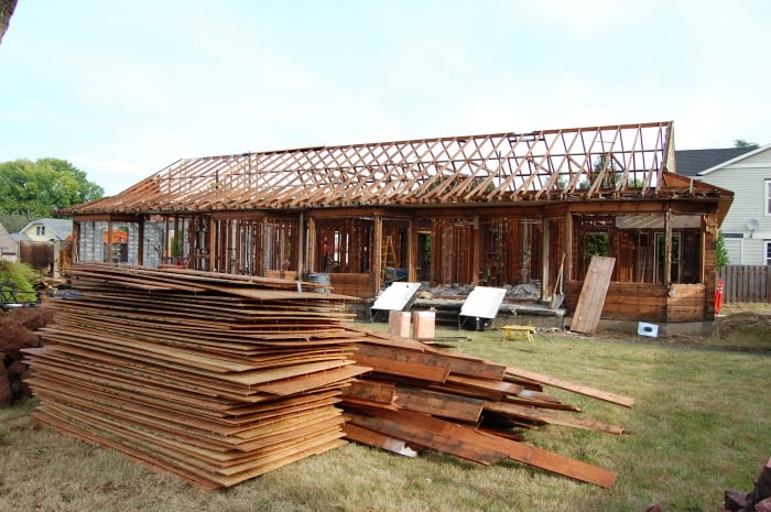 salvaged lumber from home deconstruction