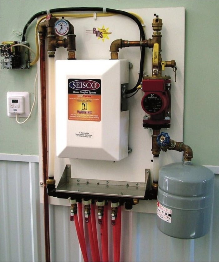 wall mounted radiant heating system