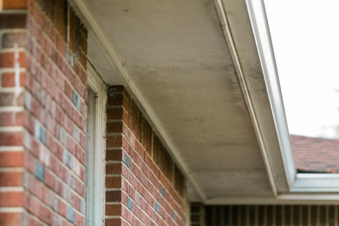 Soffit on house exterior