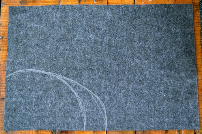 making DIY welcome mat