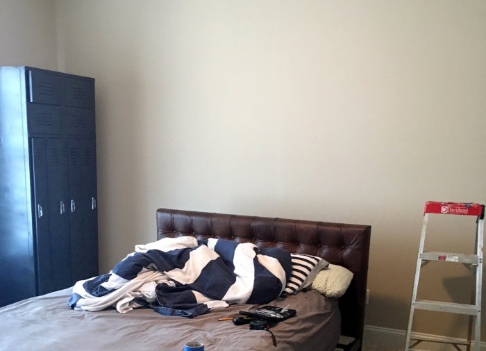 bedroom with empty wall