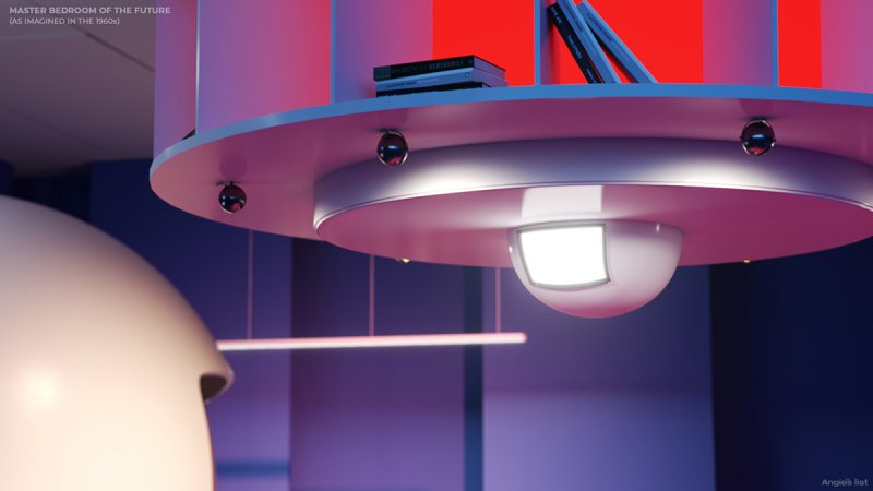master bedroom of the future media display