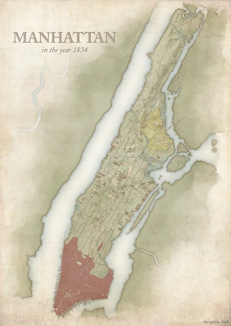 Manhattan in 1834