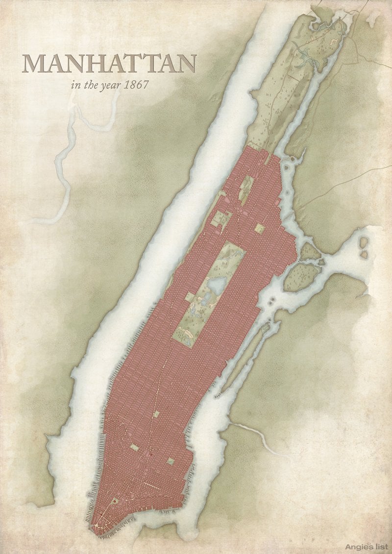 Manhattan in 1867