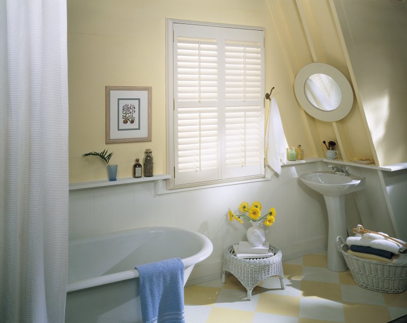 window shutters in bathroom