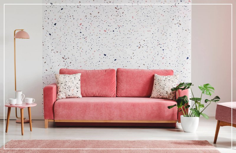 abstract paint splatter accent wall (Photo by Photographee.eu/Shutterstock.com)