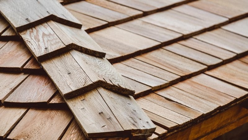 Close-up of a cedar shake roof (Photo by Pantira - stock.adobe.com)