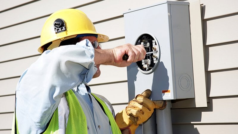 Disconnecting electrical from house Disconnecting electrical from house (Photo by ftwitty / E+ via Getty Images)