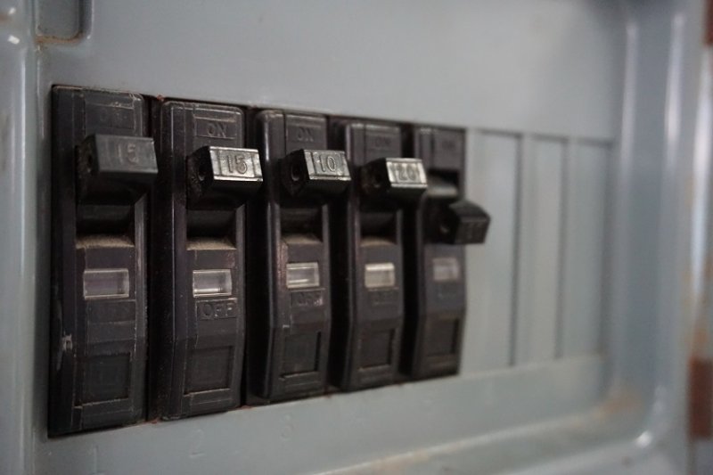 Electrical panel close-up (Photo by BetterTogether / Shutterstock.com)