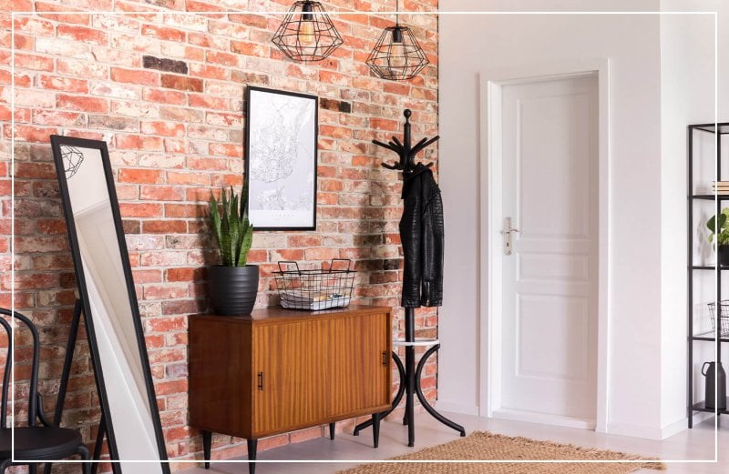 faux brick accent wall (Photo by Photographee.eu/Shutterstock.com)