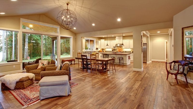 Open concept house with hardwood floors (Photo by irina88w via iStock / Getty Images Plus)