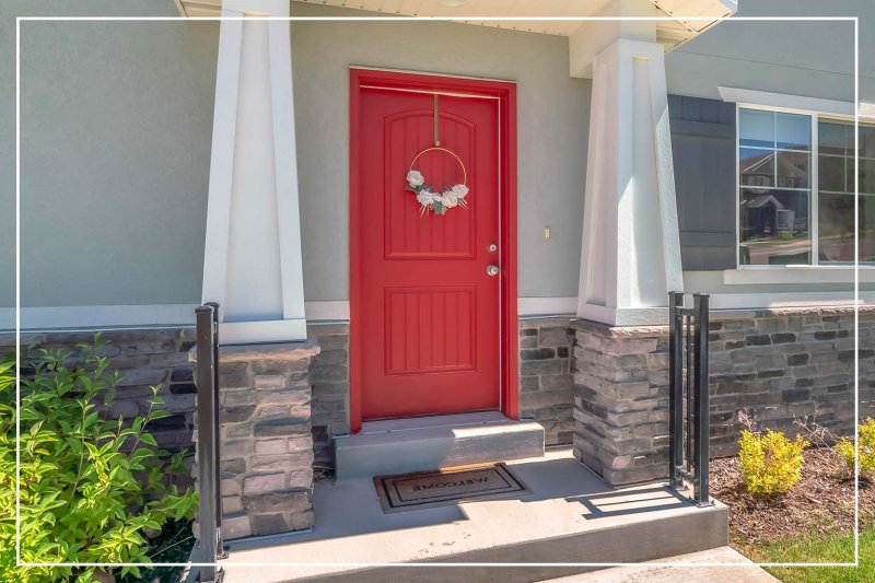 ruby red front door (Photo by Jason Finn/iStock/Getty Images Plus via Getty Images)
