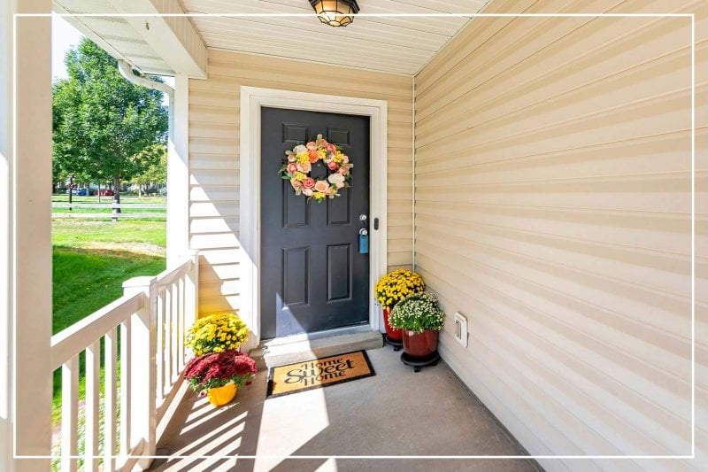 slate color front door (Photo by Jason Finn/Shutterstock.com)