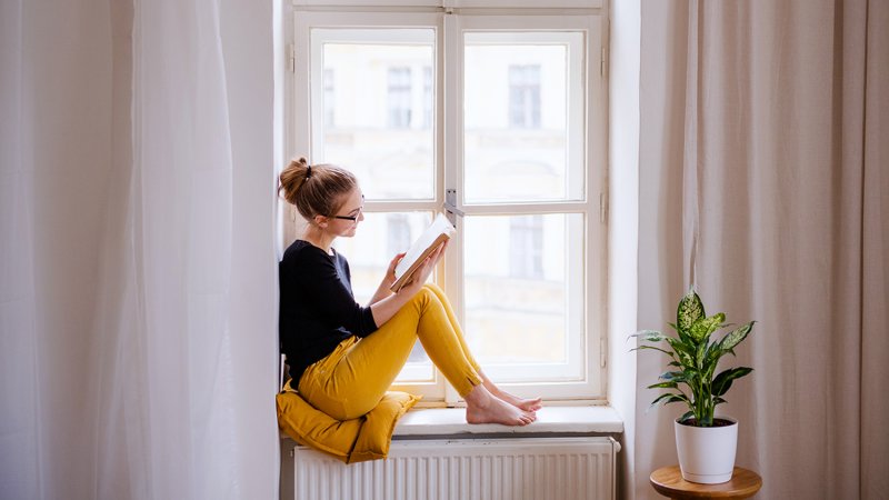 woman reading a book by the window (Photo by Halfpoint – stock.adobe.com)