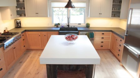 concrete kitchen countertop