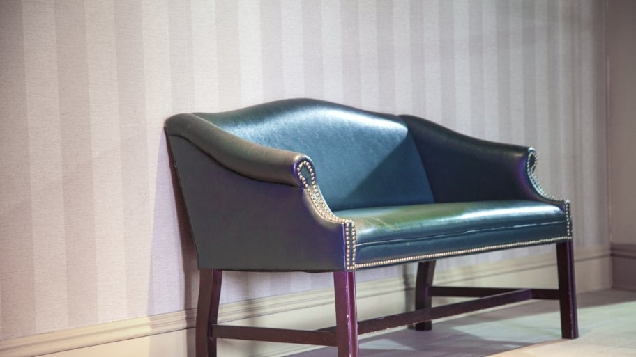 leather upholstered bench