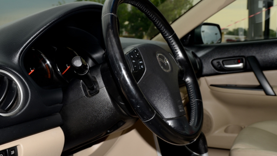 Interior of car dashboard