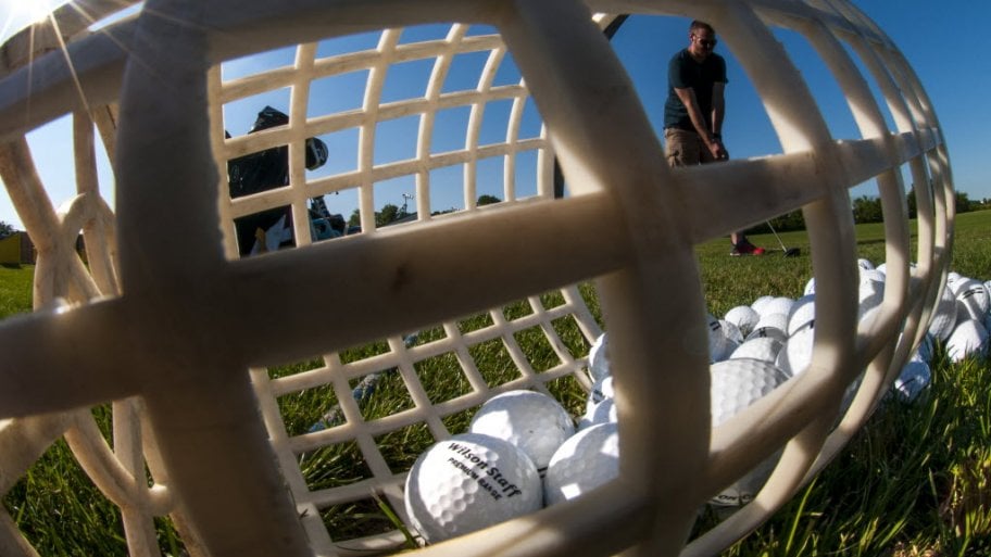 Golf balls and golfer