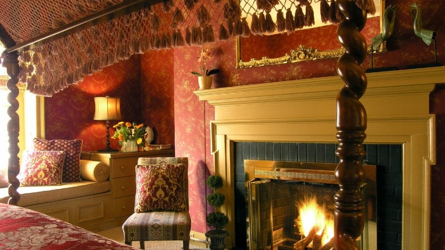 Fireplace in room