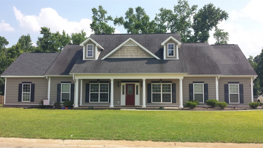 Cape Cod, two-story home, grass