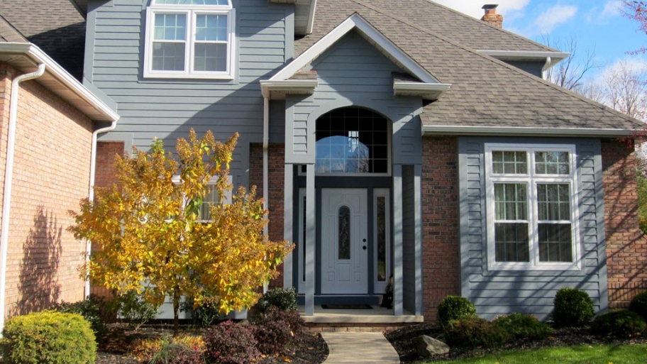 a house with fiber cement siding