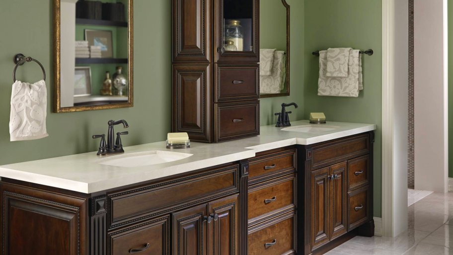 dark bathroom cabinets in bathroom