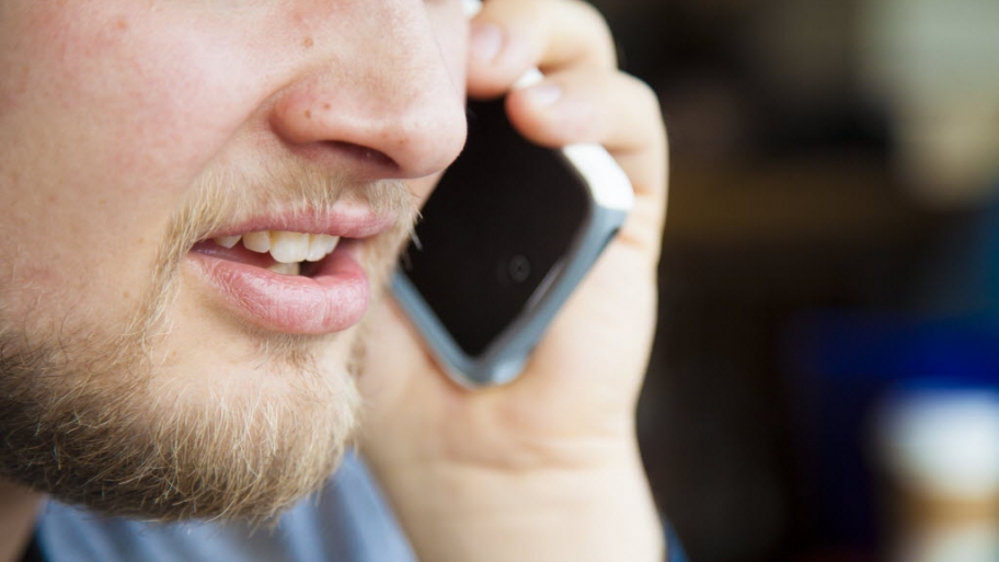 Man on a cell phone