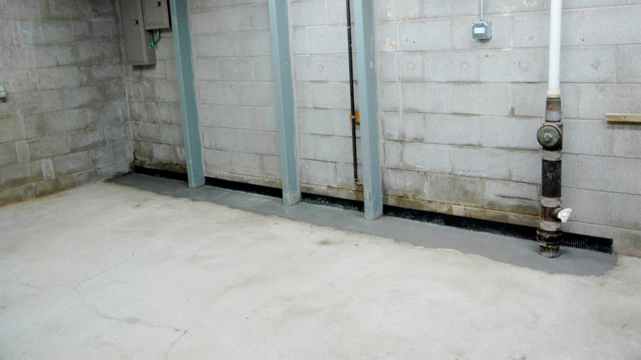 Concrete cellar floor