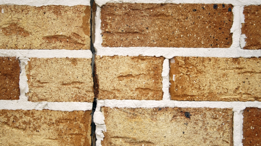 cracked brick wall