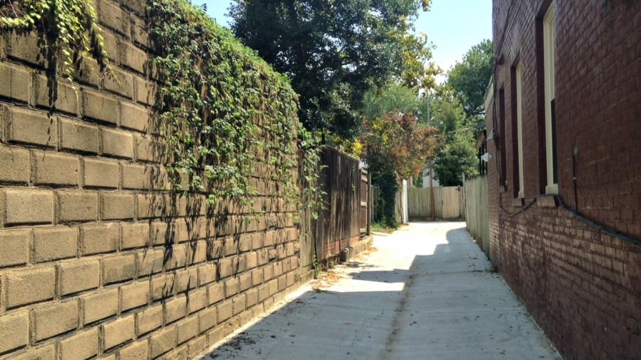 D.C. alley behind a rowhouse