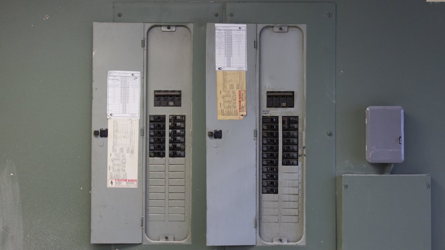 electric panels two gray electric panels side by side