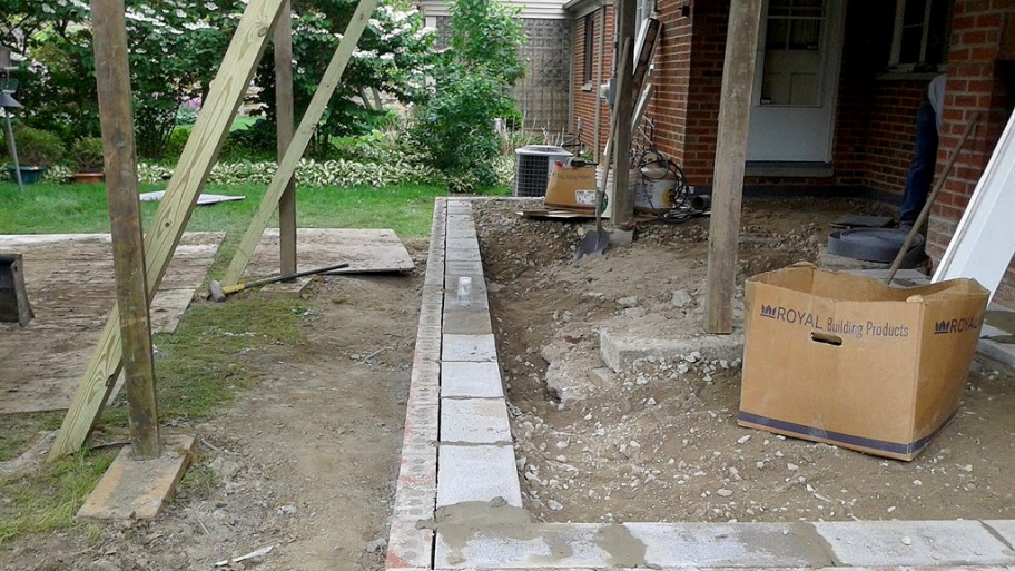 Porch foundation reconstruction