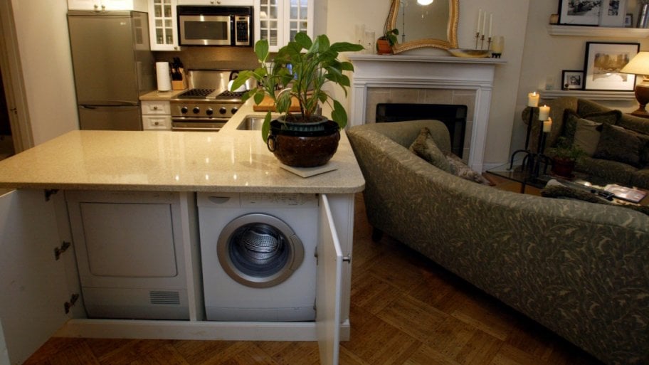 Washer and dryer under counter