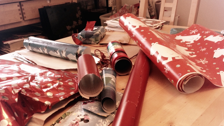 gift-wrapping station