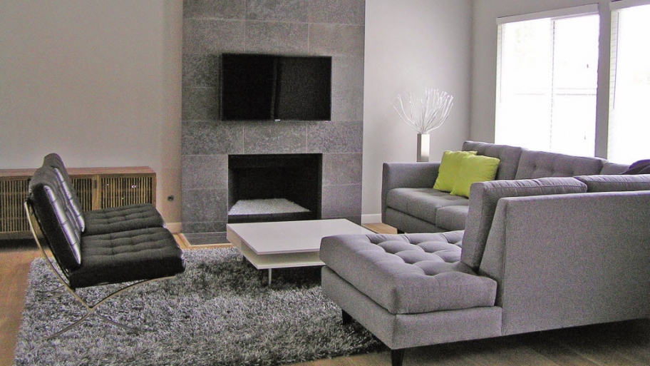 Living room fireplace