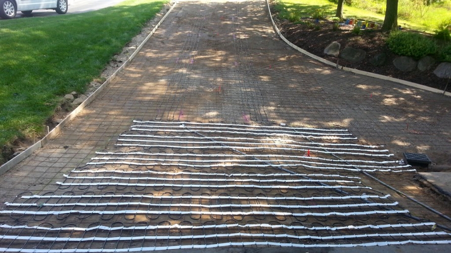 heated driveway installation