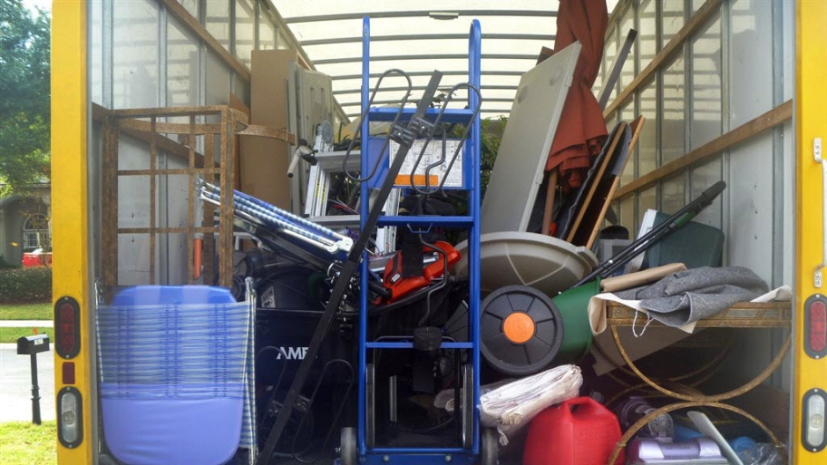 moving truck, full of boxes