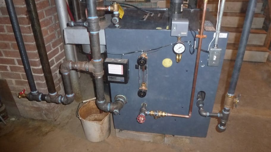 residential boiler heating system