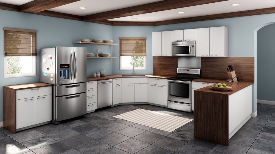 kitchen remodel with white cabinets