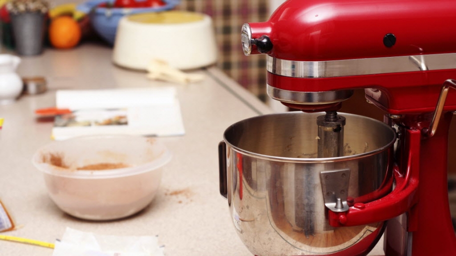 Kitchen Aid mixer on counter
