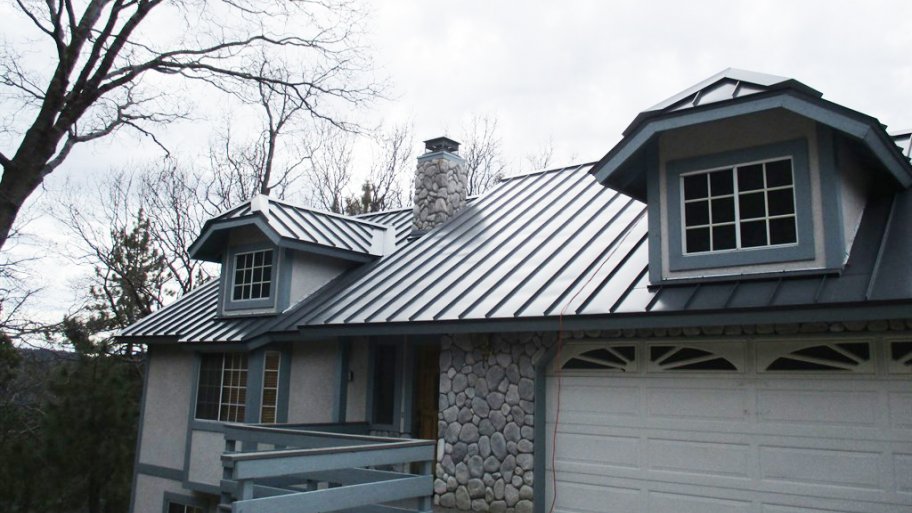 metal roofing on home