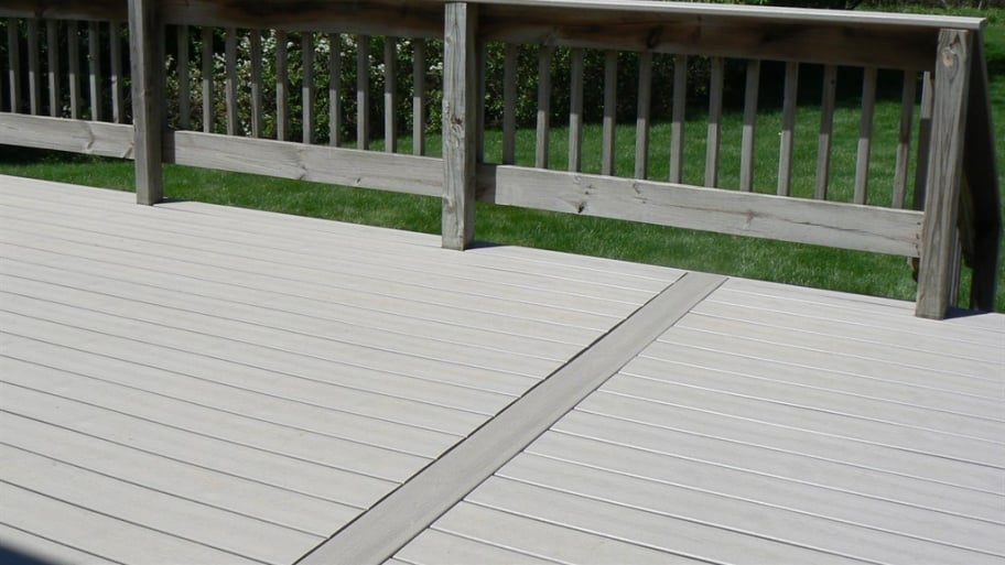 composite deck boards installed over old wood